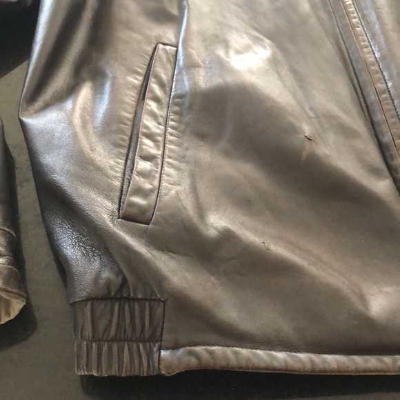 44 Brown leather jacket Robert Comstock genuine leather, lining 40%poly … - Picture 2 of 11